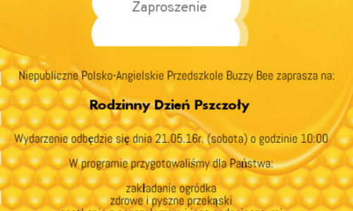 Zapraszamy do bzyczącego świata! Dzień Pszczoły w polsko-angielskim przedszkolu