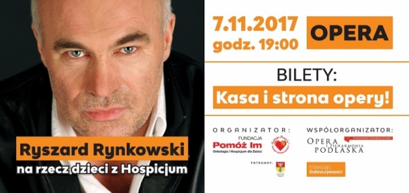 Ryszard Rynkowski zaśpiewa na rzecz dzieci z białostockiego hospicjum