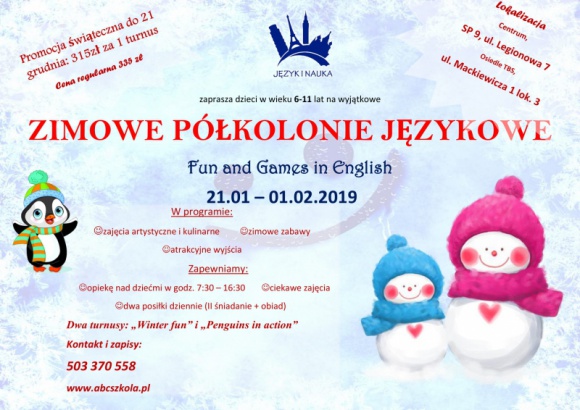 Święta za pasem, a w Szkole Języków Obcych ABC event za eventem - Uczniowie i słuchacze SJO ABC w grudniu na nudę narzekać nie powinni.