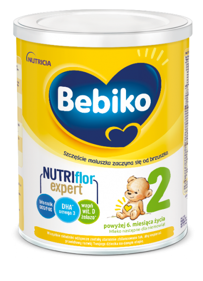 Bebiko 2 NUTRIflor Expert – teraz dostępne również w wygodnej puszce - Bebiko 2 NUTRIflor Expert to formuła bardzo dobrze tolerowana* przez małe dzieci. 92% maluchów akceptuje to mleko następne już od 1. butelki!**