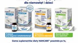 Wspieraj rozwój dziecka razem z NANCARE – NOWE suplementy diety dla dzieci - Do oferty Nestlé dołączyły suplementy diety stworzone specjalnie dla najmłodszych - nowa linia NANCARE. W skład linii wchodzą NANCARE WITAMINA D, probiotyki: NANCARE FLORA-PRO i NANCARE FLORA-SUPPORT oraz NANCARE FLORA-EQUILIBRIUM - błonnik GOS/FOS.